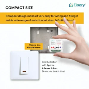 1 Node compact smart wifi switch with energy monitoring