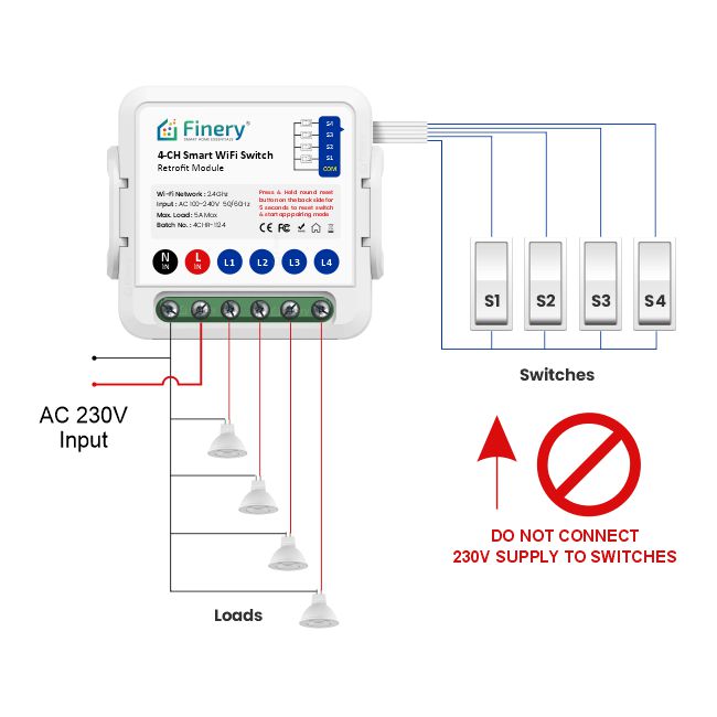 4 node smart switch wiring